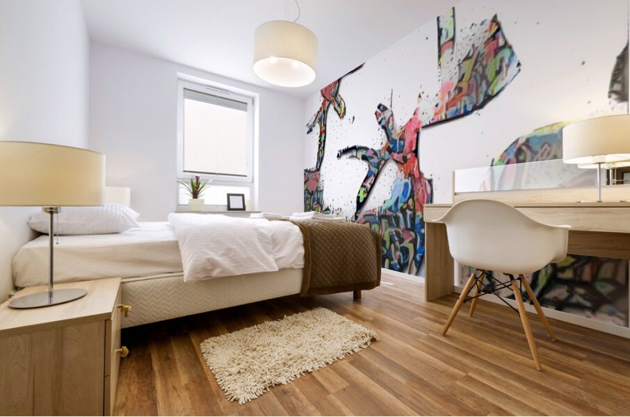 breaking apart Mural print