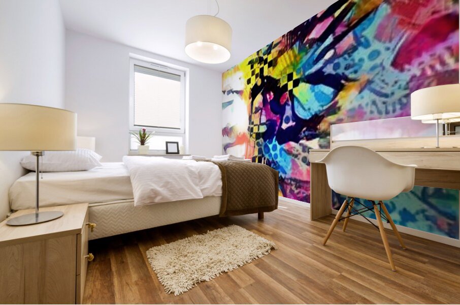 Kaleidoscope Collision Mural print