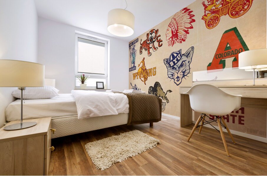 1940s Rocky Mountain Region Colleges Art Mural print