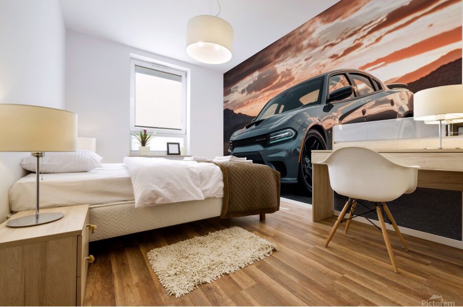 dodge charger modern car strong and beautiful Mural print