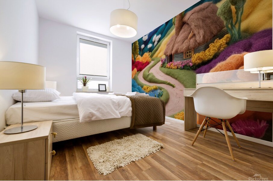 a captivating and whimsical conceptual art piece Mural print