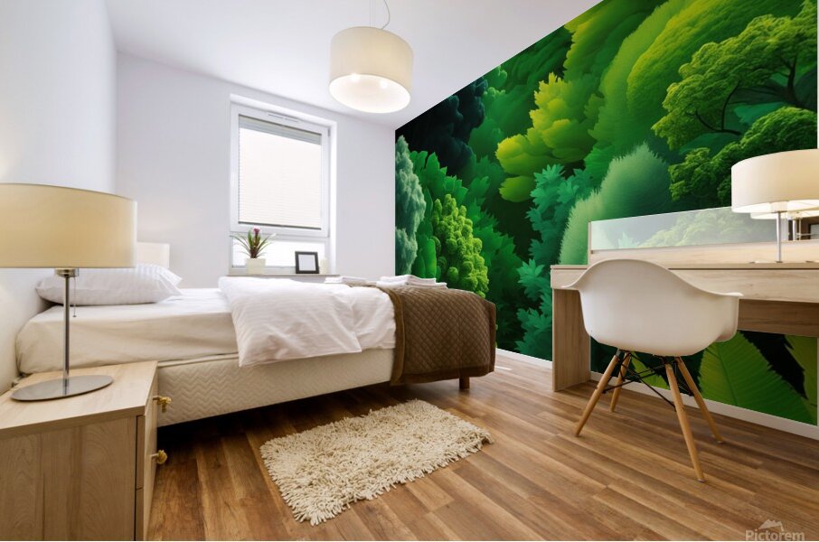 green land Mural print