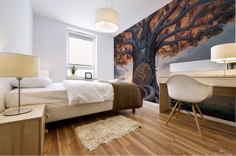 a breathtaking detailed design of the tree of lif Mural print