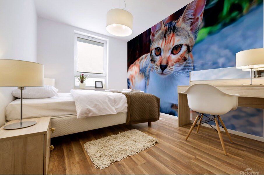A Calico Cutie: A Symphony of Feline Beauty Mural print