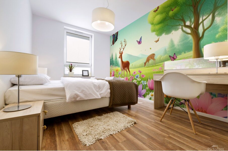 Printemps paradisiaque Mural print