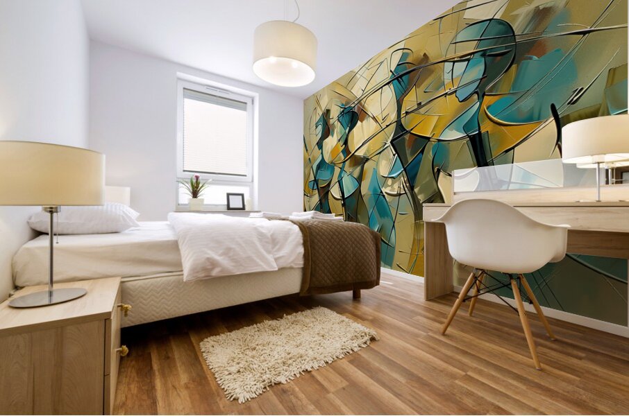 spatula paint movement Mural print