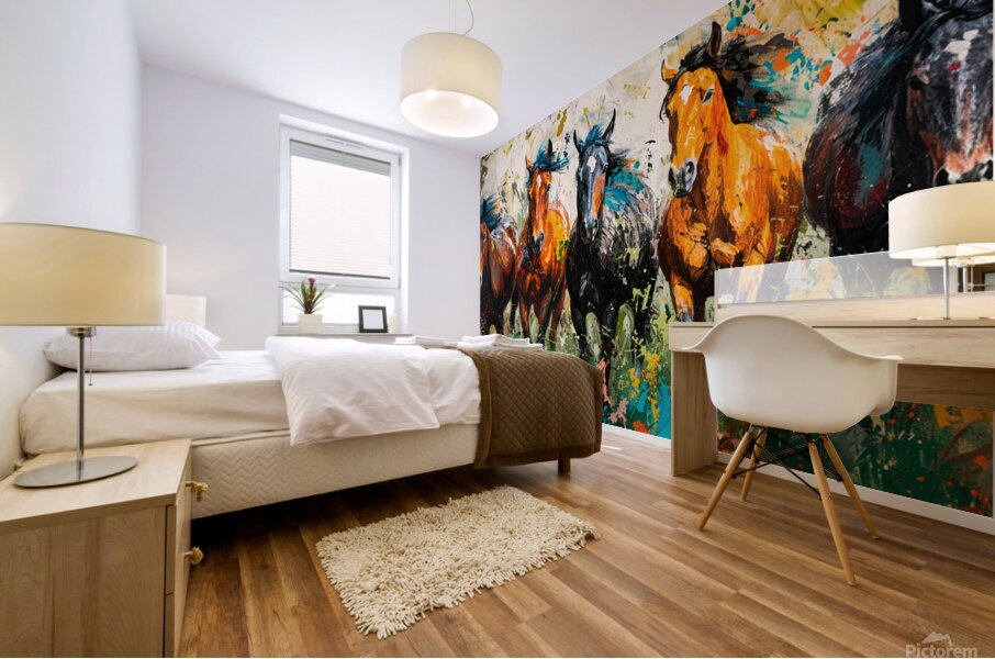 Vibrant Gallop Mural print