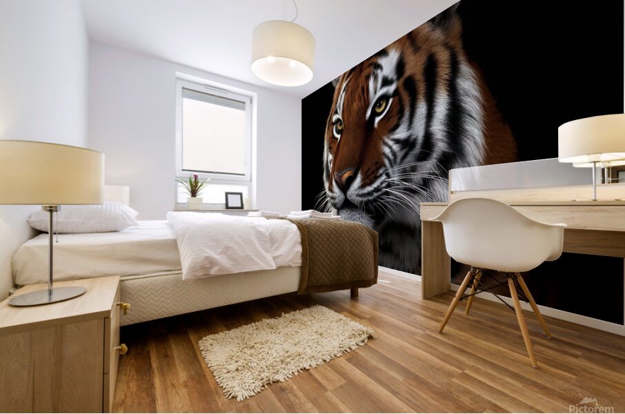 create a professional and realistic image of a ti Mural print