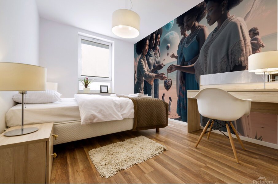 Black Scientistes in an anciens style  Mural print