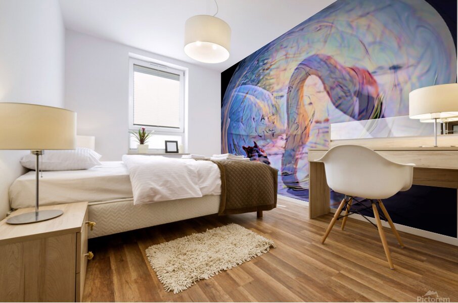 Swan in the egg Mural print