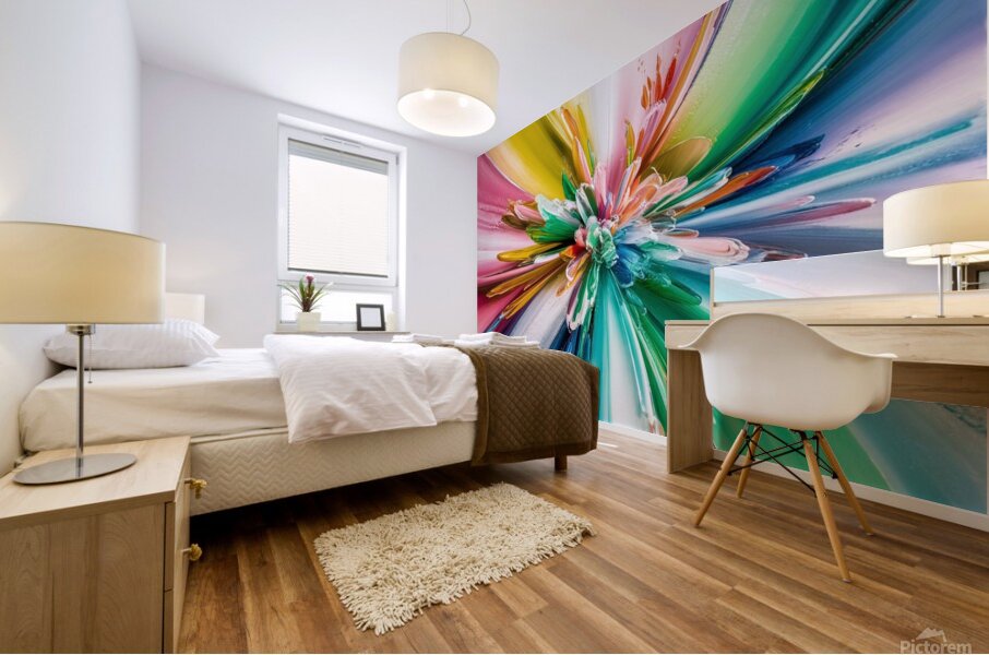 Vibrant artwork with modern illustration Mural print