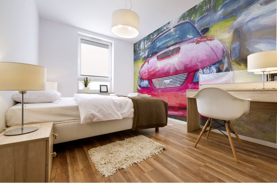 2004 Red Ford Mustang Mach 1 40th Anniversary X 7 Mural print