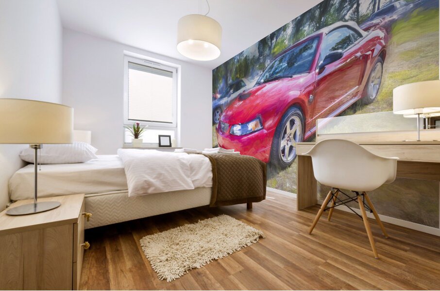 2004 Red Ford Mustang Mach 1 40th Anniversary X 8 Mural print