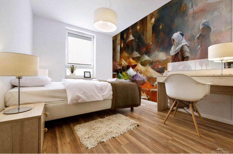 A Moroccan market  Mural print