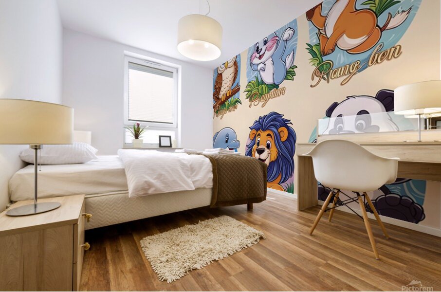 a delightful and vibrant collection of ten disney Mural print