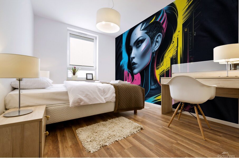 Stunning urban-inspired design featuring Mural print