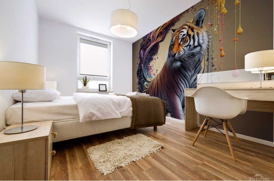Captivating tiger Mural print