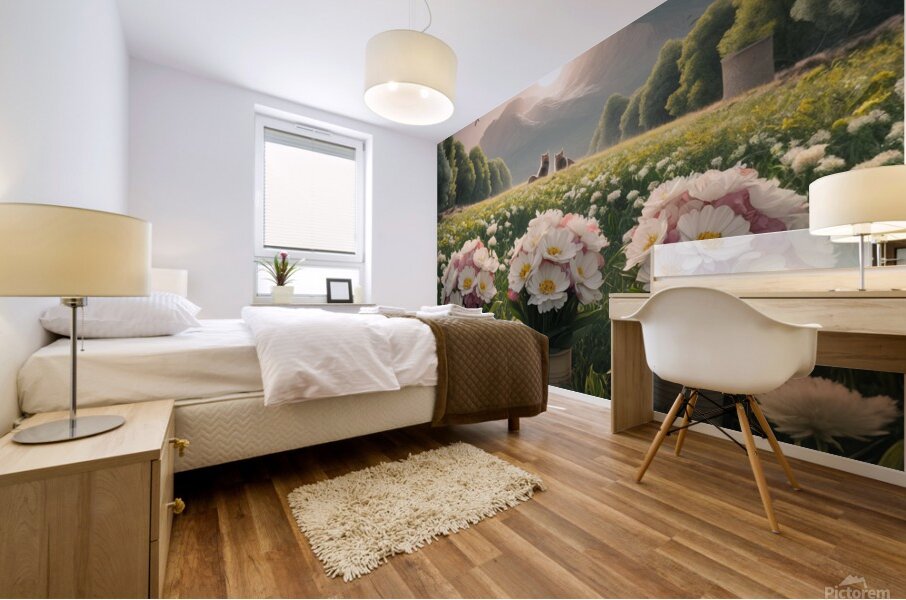 Des oiseaux volent  Mural print