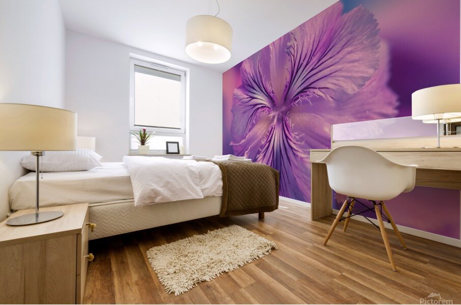 a stunning close up photograph of a delicate vibr Mural print