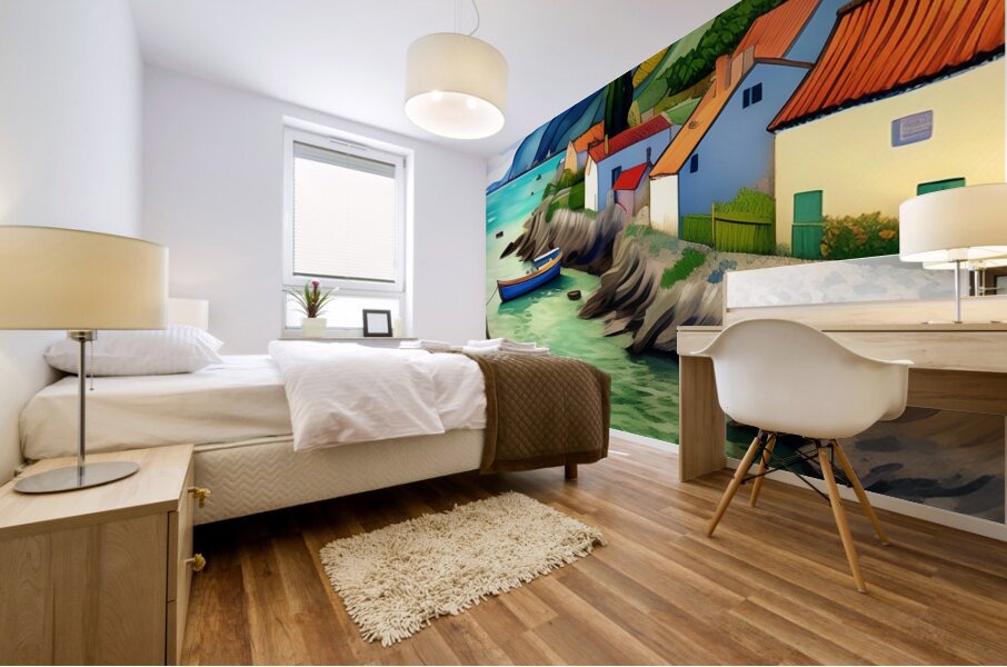 Village by the Sea 14 Mural print