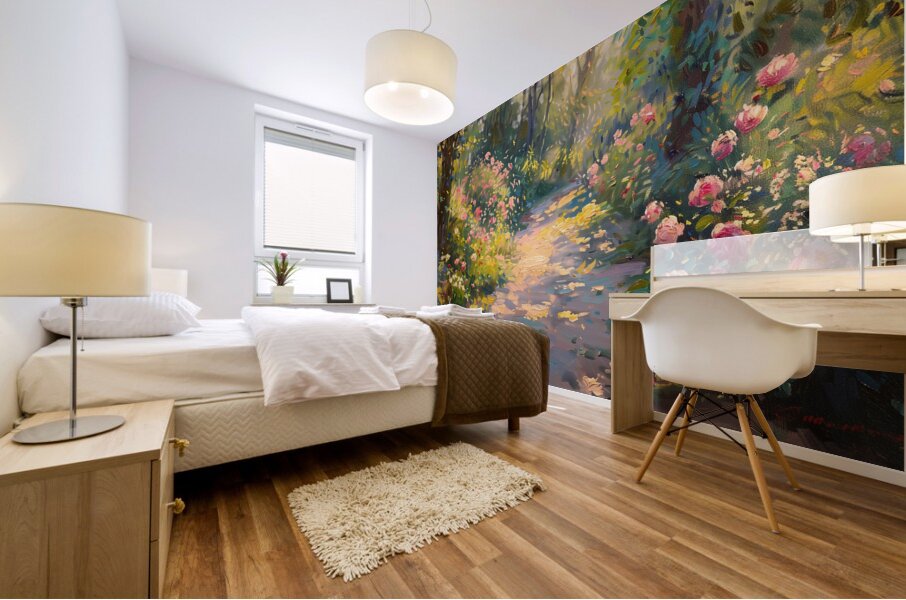 A Day in Giverny Capturing the Gardens Vibrant  a Mural print