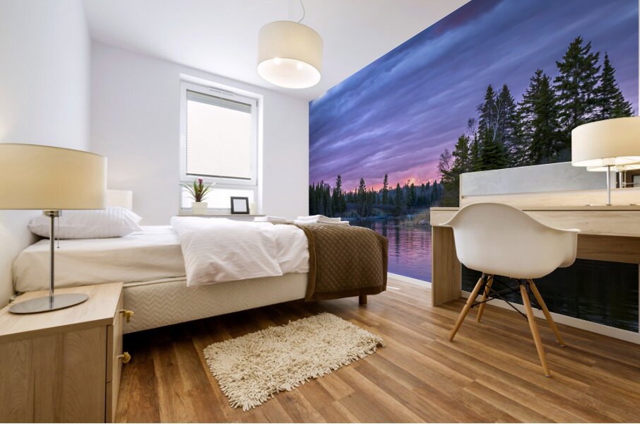 Sunset Over Still Waters Mural print