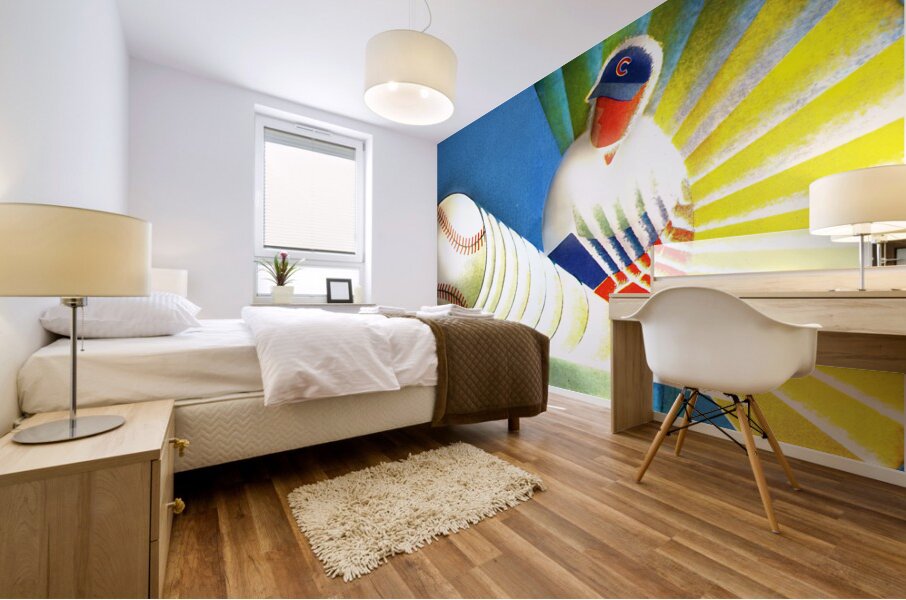 Vintage Cubs Batter Remix Art Mural print