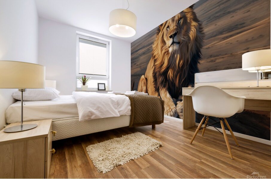 King of the Savannah: The Greatness and Majesty of the Lion  Mural print