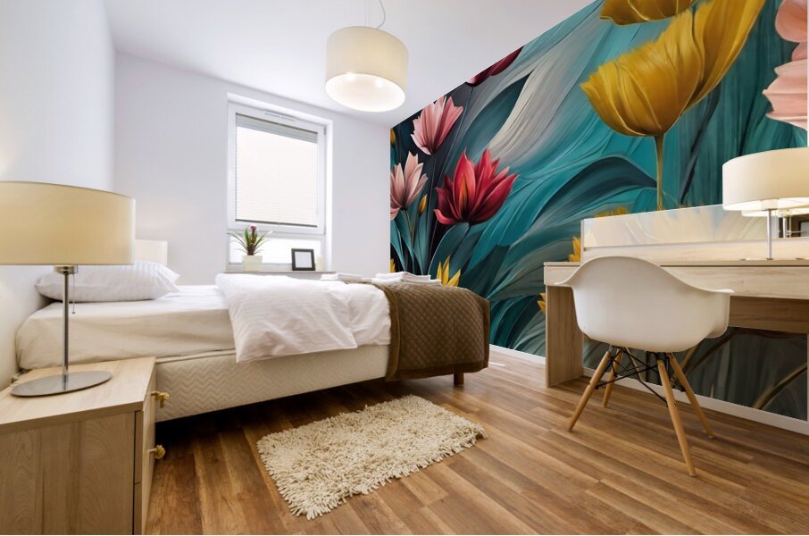 Colorful Floral Art 13 Mural print