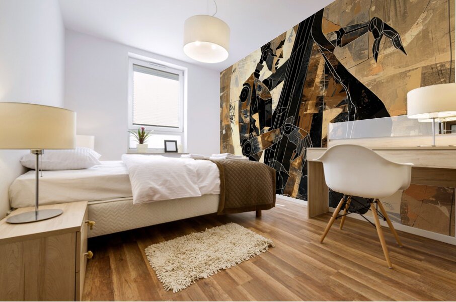 The Jazzbot: A Mechanical Melody Mural print