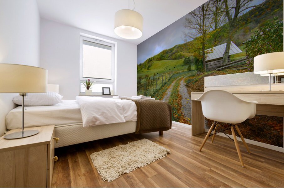 Hot Springs Virginia Farm Cabin Mural print