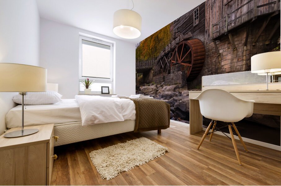 Glade Creek Mill Autumn Splendor Mural print