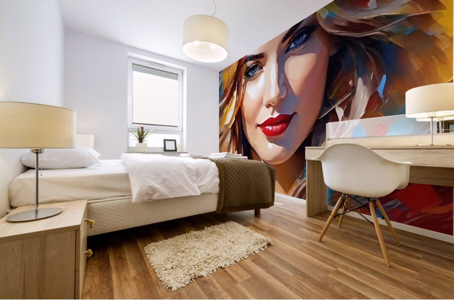 Colorful Abstract Portrait 85 Mural print