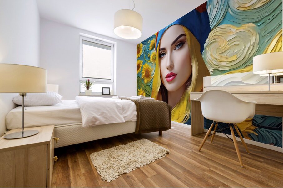 Colorful Abstract Portrait 75 Mural print