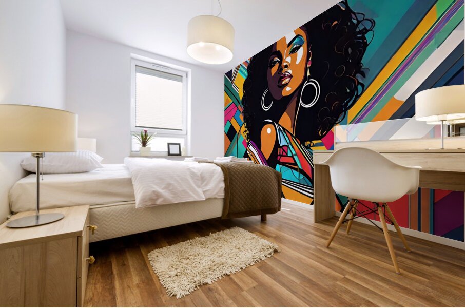 Colorful Abstract Portrait 4 Mural print