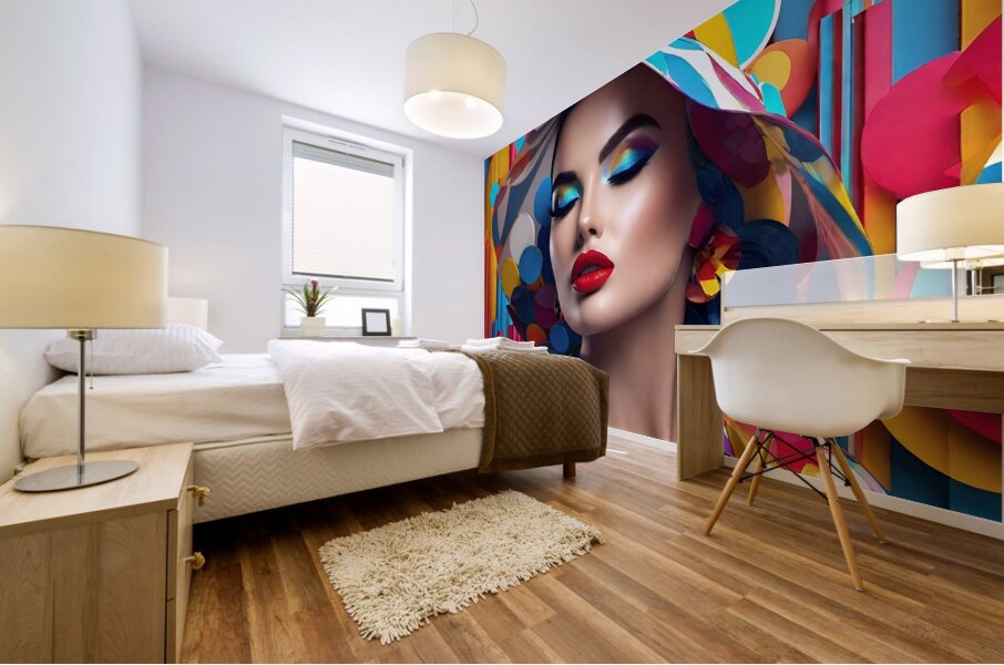 Colorful Abstract Portrait 80 Mural print