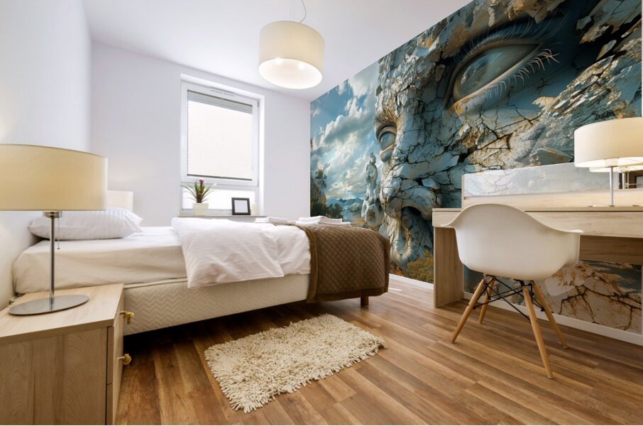 a mesmerizing landscape textured three dimensio a 1717341330.4558 Mural print