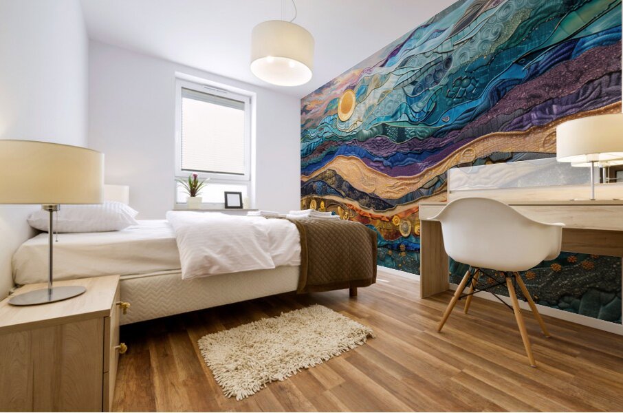 a mesmerizing landscape textured three dimensio c 1717343885.9548 Mural print