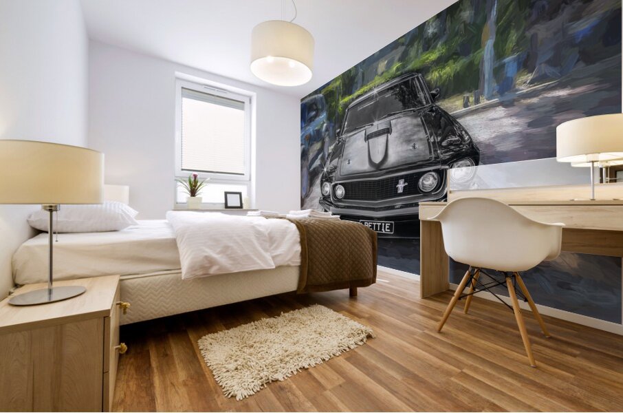 1969 Ford Mustang Fastback Mach 1 X 8 Mural print