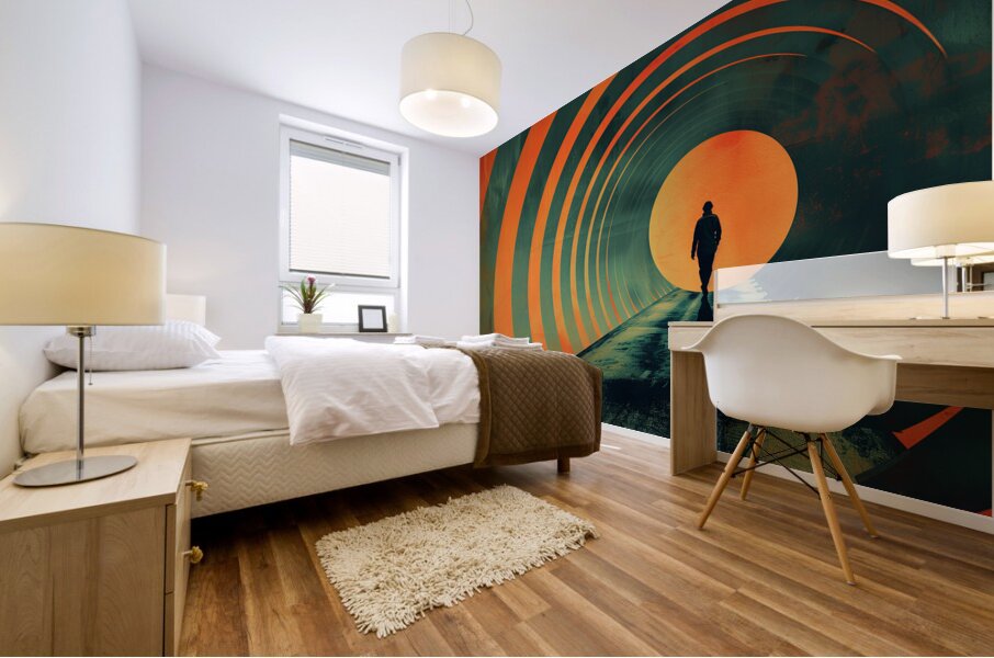 A minimal and weird design with a color scheme  9 1717455957.8697 Mural print