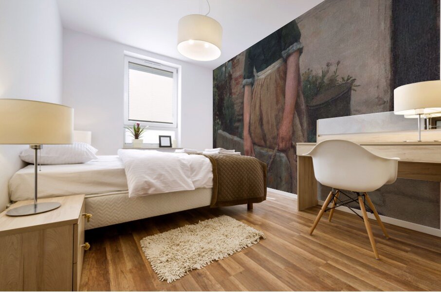 EDWIN HARRIS 1855 1906 THE DRAW WELL 1886 Mural print