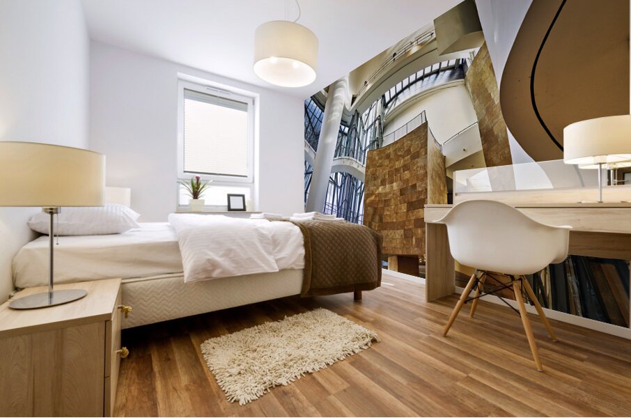 Bilbao Biscay Spain. The interiors of the Guggenheim Museum Mural print