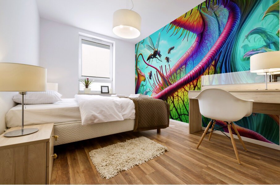 ai artist debra amerson carnivore fly eater copyr Mural print