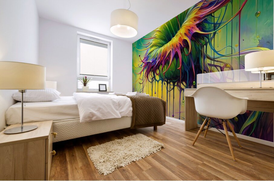 ai artist debra amerson plant artistry abstract c Mural print