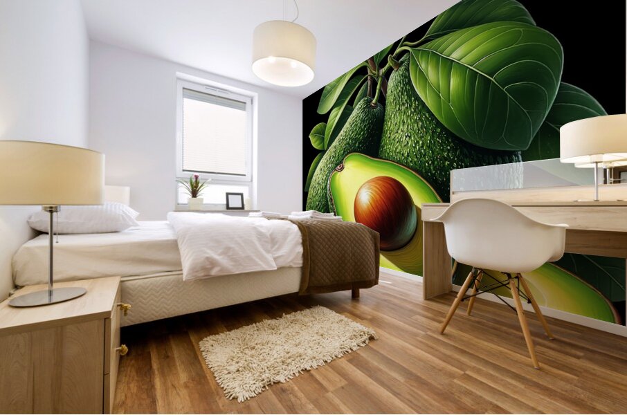 ai artist debra amerson plant artistry avocados c Mural print