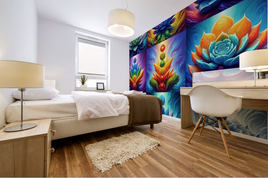 ai artist debra amerson plant artistry chakra suc Mural print