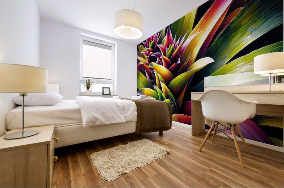 ai artist debra amerson plant artistry guzmania b Mural print