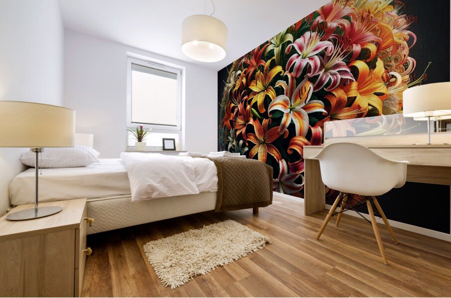 ai artist debra amerson plant artistry daylillies Mural print