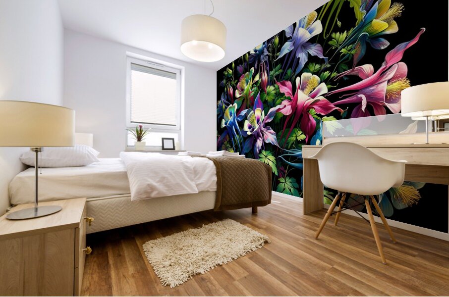 ai artist debra amerson plant artistry culombine Mural print