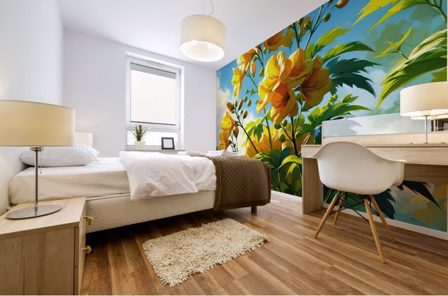 ai artist debra amerson plant artistry mustard we Mural print